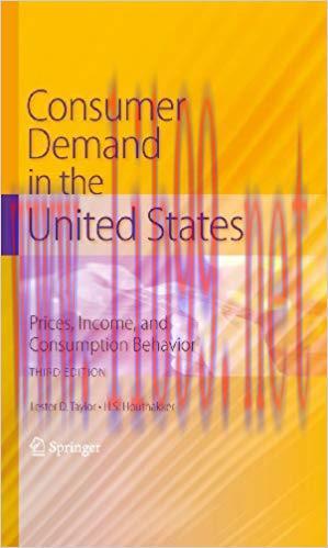 (PDF)Consumer Demand in the United States: Prices, Income, and Consumption Behavior 3rd Edition