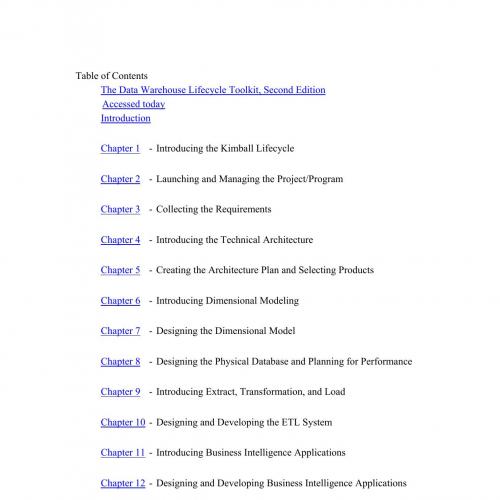 Microsoft Word - The Data Warehouse Lifecycle Toolkit, Second Edition.doc - Hao