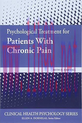 [AME]Psychological Treatment for Patients With Chronic Pain (Clinical Health Psychology) (EPUB)
