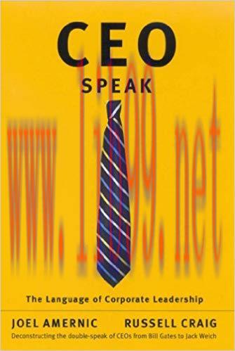 (PDF)CEO-Speak: The Language of Corporate Leadership 1st Edition
