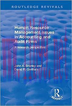 (PDF)Human Resource Management Issues in Accounting and Auditing Firms: A Research Perspective ...