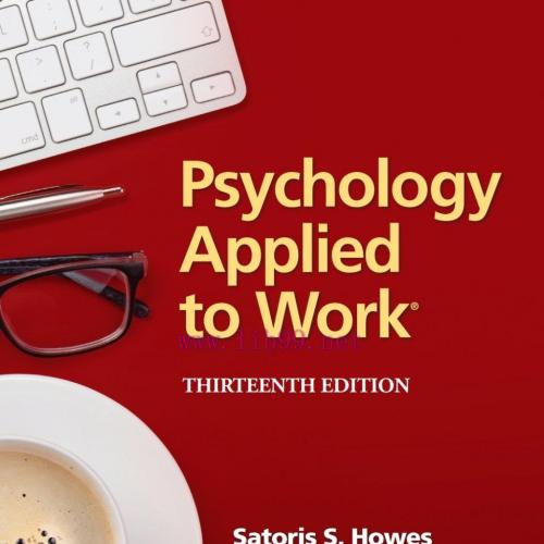 [AME]Psychology Applied to Work, 13th Edition (High Quality Image PDF)