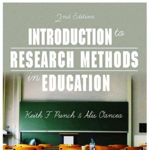 Introduction to Research Methods in Education