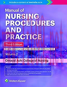 [AME]Manual of Nursing Procedures and Practice, 3rd edition, 2 Volume Set (Original PDF)