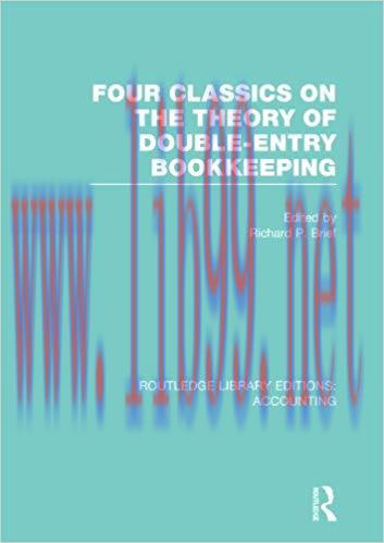 (PDF)Four Classics on the Theory of Double-Entry Bookkeeping (RLE Accounting) (Routledge Librar...