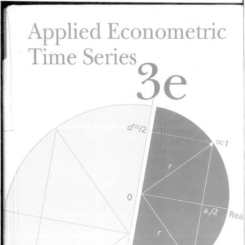 Applied EconometricTime Series 3e Edition Walter Enders