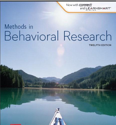 (IM) Methods in Behavioral Research 12th Edition Paperback .zip