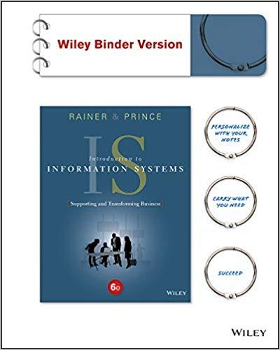 (Solution Manual)Introduction to Information Systems 6th Edition by Rainer.zip
