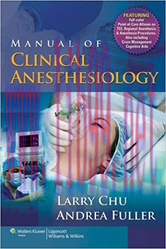 (PDF)Manual of Clinical Anesthesiology 1st Edition