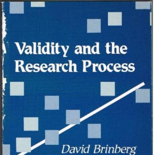 Validity and the Research Process by David Brinberg