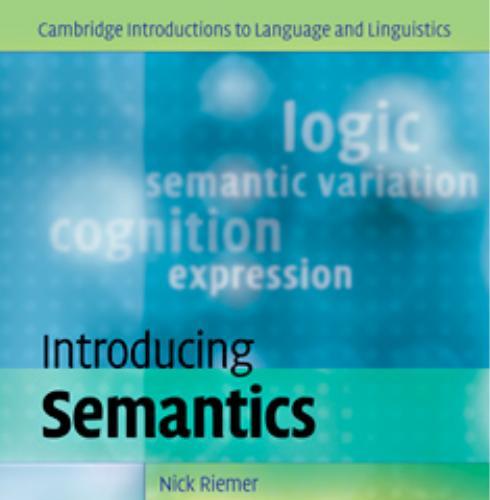 Introducing Semantics by Nick Riemer