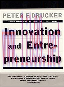 Innovation and Entrepreneurship Reprint Edition,