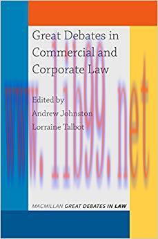 (PDF)Great Debates in Commercial and Corporate Law (Great Debates in Law)