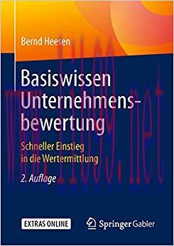 (PDF)Basiswissen Unternehmensbewertung: Schneller Einstieg in die Wertermittlung (German Editio...