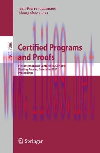 [FOX-Ebook]Certified Programs and Proofs
