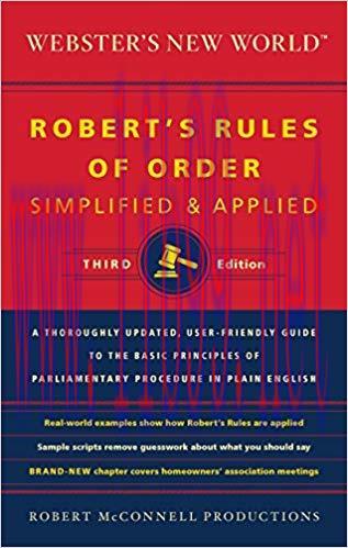 Webster&rsquo;s New World Robert&rsquo;s Rules of Order Simplified and Applied, Third Edition Updated Editi...