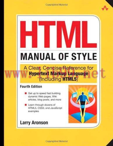 [FOX-Ebook]HTML Manual of Style: A Clear, Concise Reference for Hypertext Markup Language, 4th ...