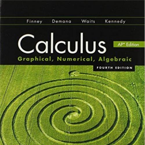 Calculus Graphical Numerical Algebraic_4th Edition