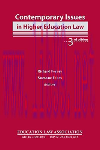 (PDF)Contemporary Issues in Higher Education Law, 3rd Edition
