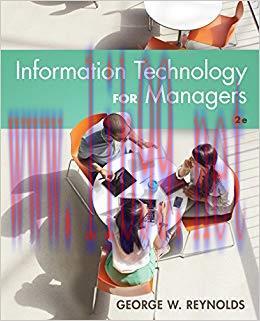 Solution Manual for Information Technology for Managers 2nd Edition