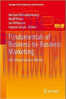 (PDF)Fundamentals of Business-to-Business Marketing: Mastering Business Markets (Springer Texts...