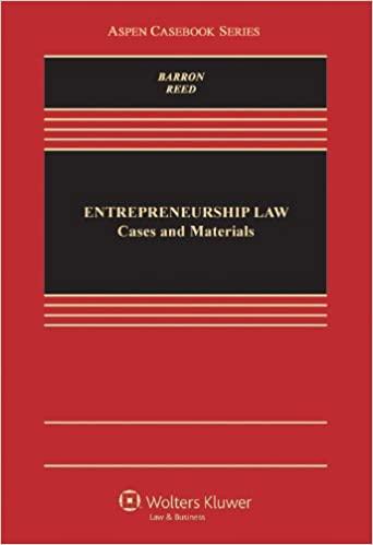 (PDF)Entrepreneurship Law Cases and Materials (Aspen Casebook)