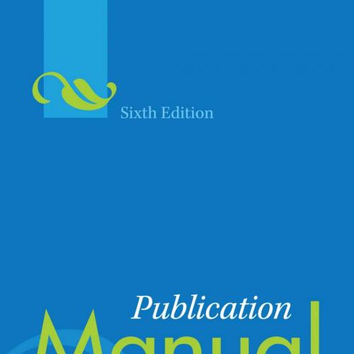 Publication Manual of the American Psychological Association