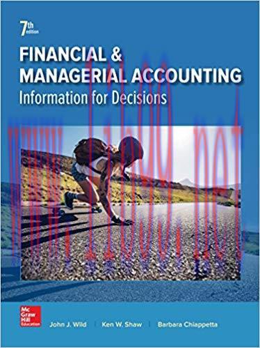 Financial and Managerial Accounting 7th Edition by John Wild 课本