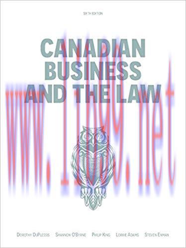[PDF]Canadian Business And The Law, 6th Edition [Shannon O\’byrne]