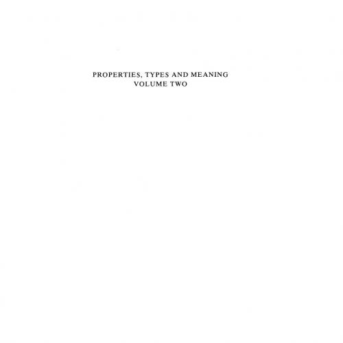 Properties, Types and Meaning_ Volume II_ Semantic Issues - halbulario