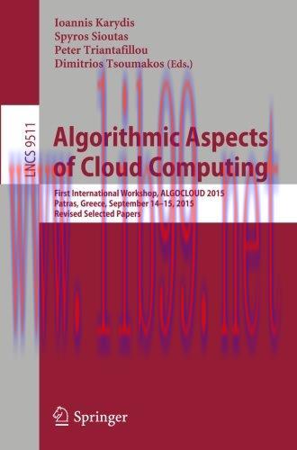 [FOX-Ebook]lgorithmic Aspects of Cloud Computing