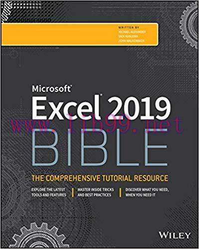 Excel 2019 Bible 1st Edition,