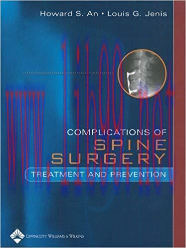 [PDF]Complications of Spine Surgery - Treatment and Prevention