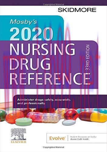 [AME]Mosby&rsquo;s 2020 Nursing Drug Reference (SKIDMORE NURSING DRUG REFERENCE) (Original PDF)
