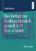 [PDF]Das Verbot des R&uuml;ckkaufhandels gem&auml;&szlig; &sect; 34 Abs. 4 GewO: Auswirkungen auf &bdquo;Sale-and-rent-bac...