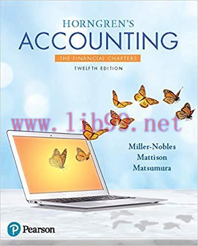 (PDF)Horngren&rsquo;s Accounting, The Financial Chapters 12th Edition