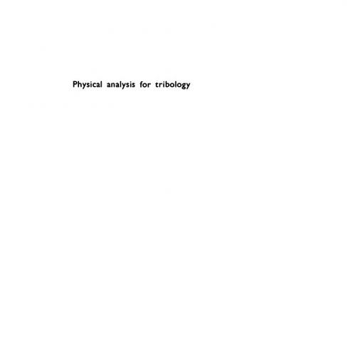 Physical Analysis for Tribology