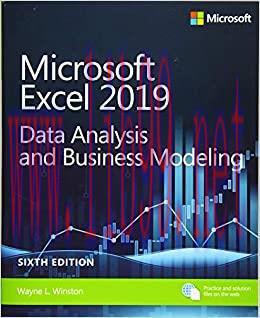 (PDF)Microsoft Excel 2019 Data Analysis and Business Modeling (Business Skills)